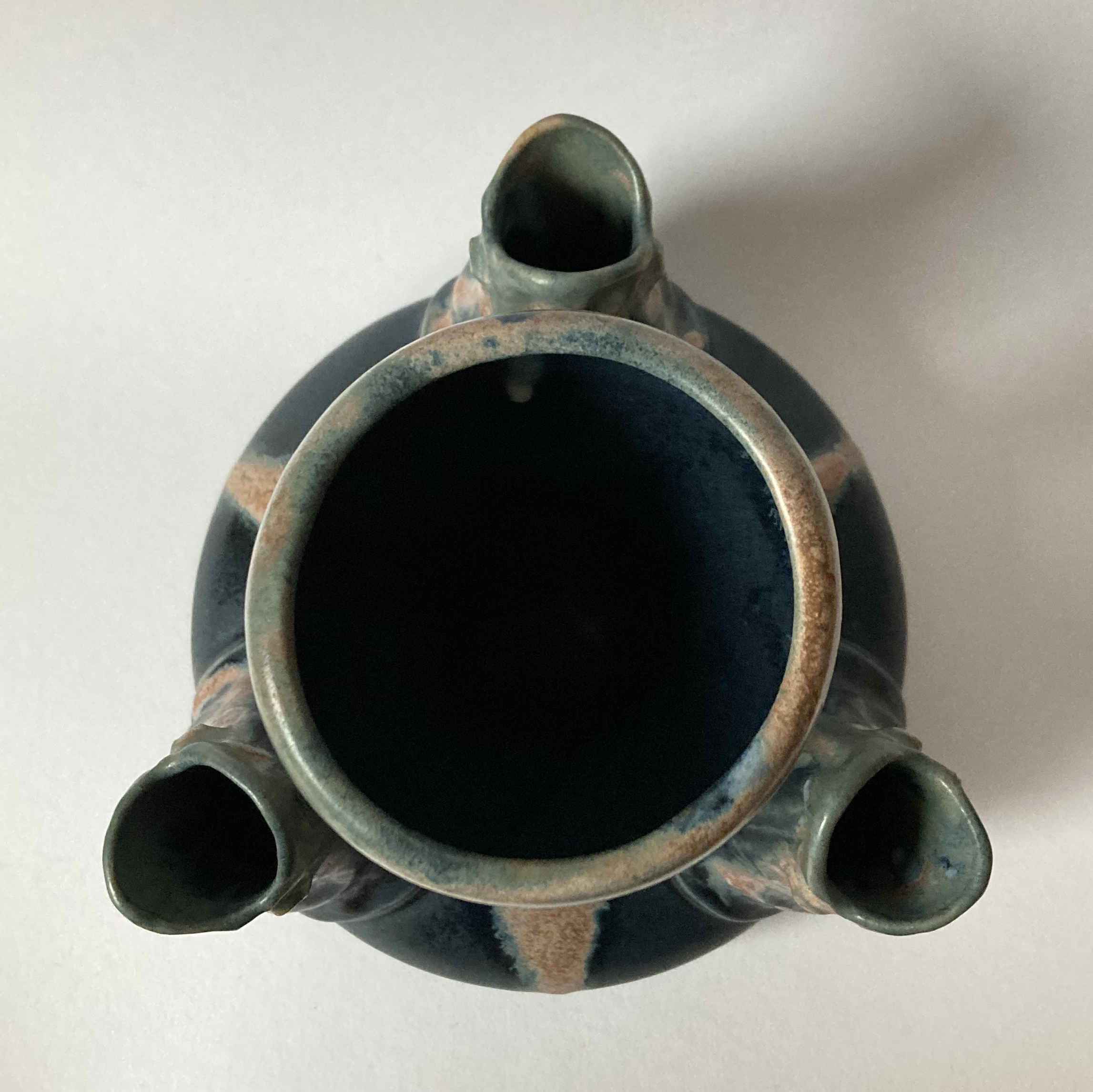 J.M. Maure and A. Lebret (* 1871, † 1955) - Fish-Vase with Several Openings - Studio Pottery - Image 3