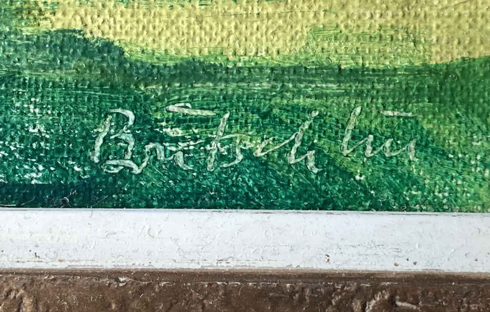 Max Franz BRÜTSCHLIN (* 1910, † 1981) – Paisaje – Óleo - Imagen 3
