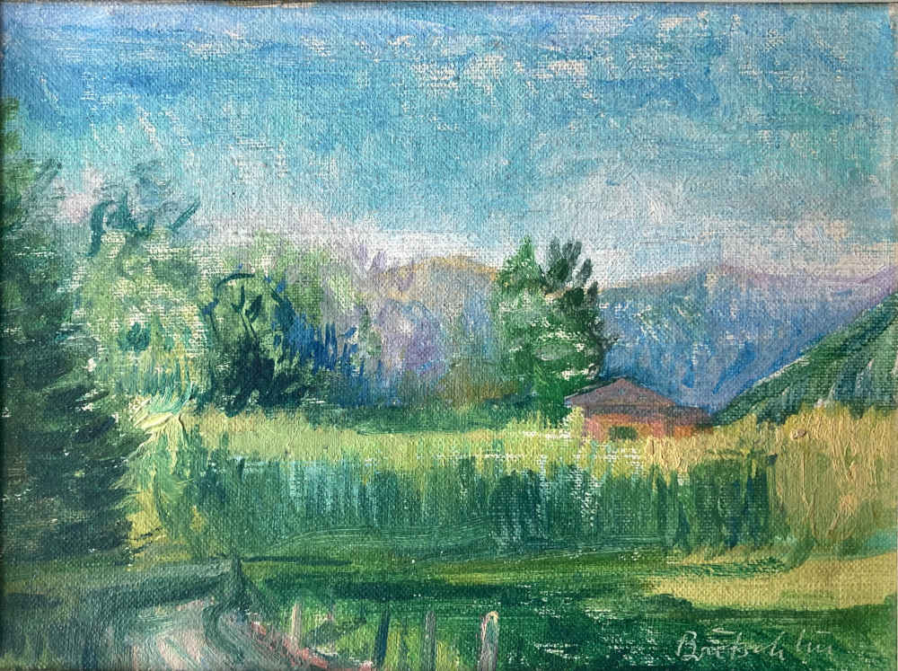Max Franz BRÜTSCHLIN (* 1910, † 1981) – Paisaje – Óleo