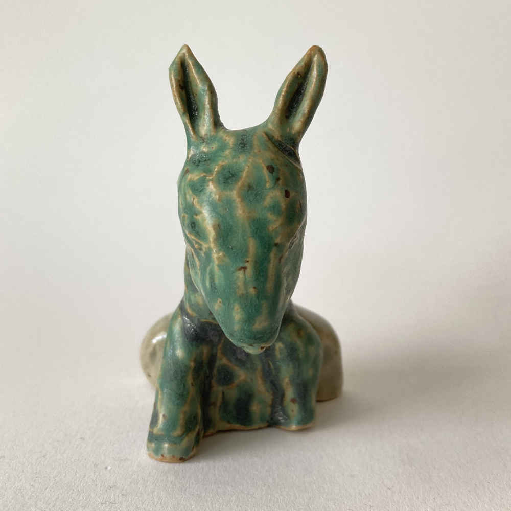 Mila VÁZQUEZ OTERO (* 1978) – Renée Sintenis con su «Burrito» – Busto salero – Cerámica de taller - Imagen 7