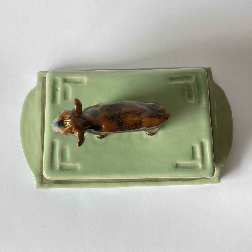 Mila VÁZQUEZ OTERO (* 1978) - Beurrier en céramique fait main avec vache - Poterie d'atelier – Image 9