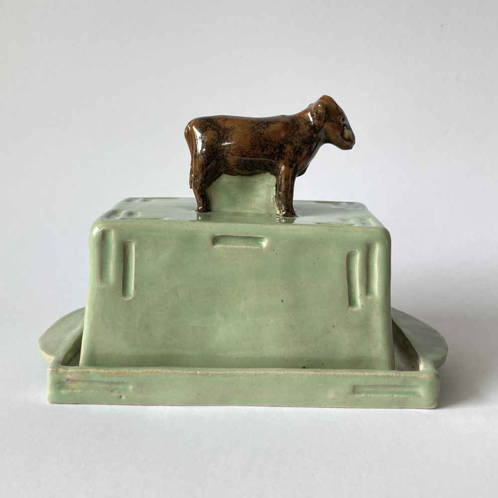 Mila VÁZQUEZ OTERO (* 1978) - Beurrier en céramique fait main avec vache - Poterie d'atelier – Image 5