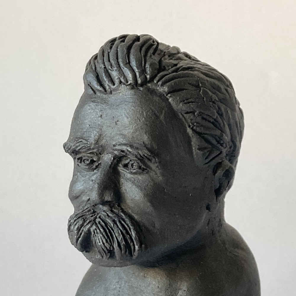 Mila VÁZQUEZ OTERO (* 1978) - Friedrich Nietzsche - Saliera in forma di busto (2) - Studio ceramica - immagine 7
