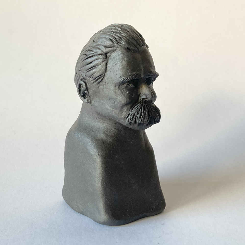 Mila VÁZQUEZ OTERO (* 1978) - Friedrich Nietzsche - Saliera in forma di busto (2) - Studio ceramica - immagine 2