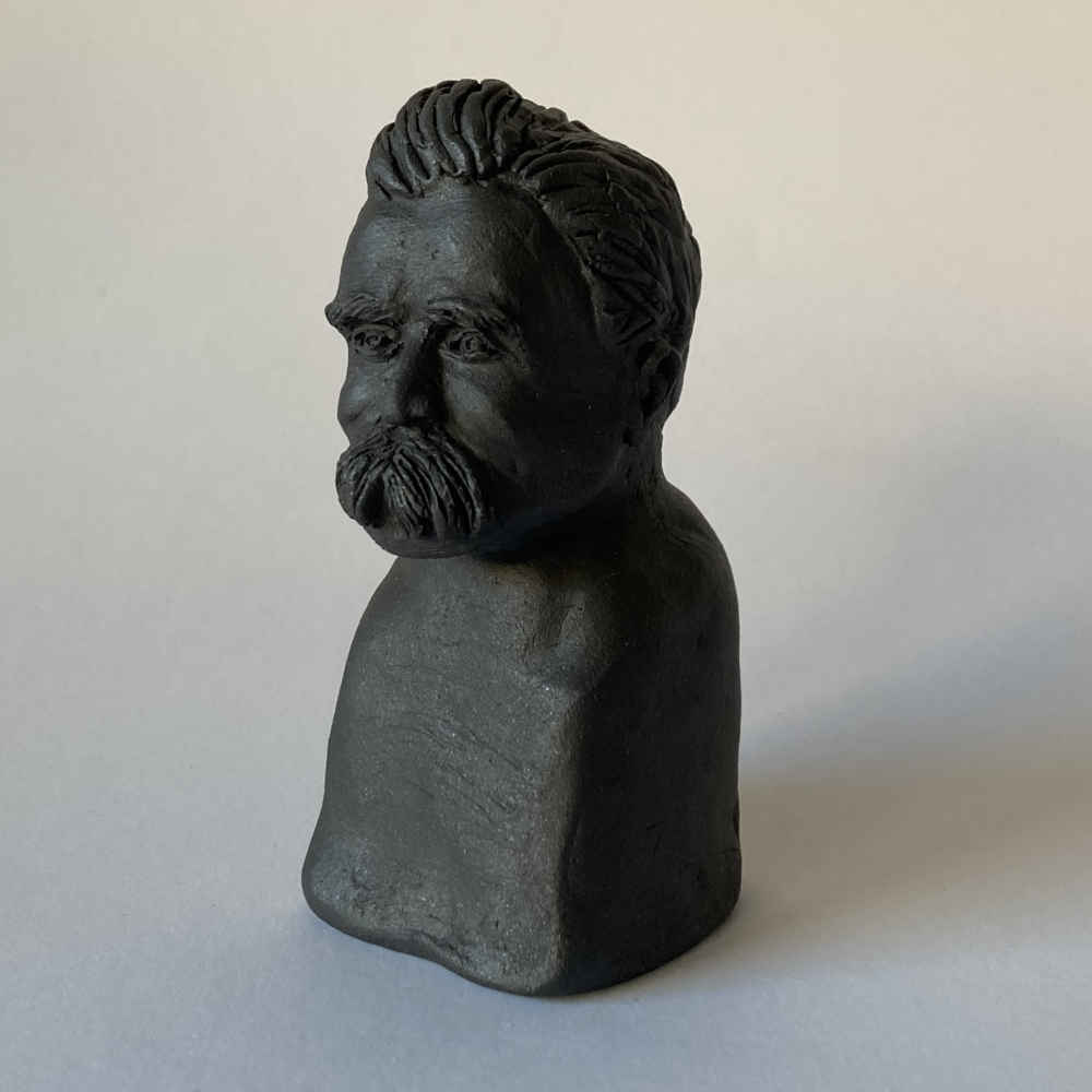 Mila VÁZQUEZ OTERO (* 1978) - Friedrich Nietzsche - Saliera in forma di busto (2) - Studio ceramica - immagine 6