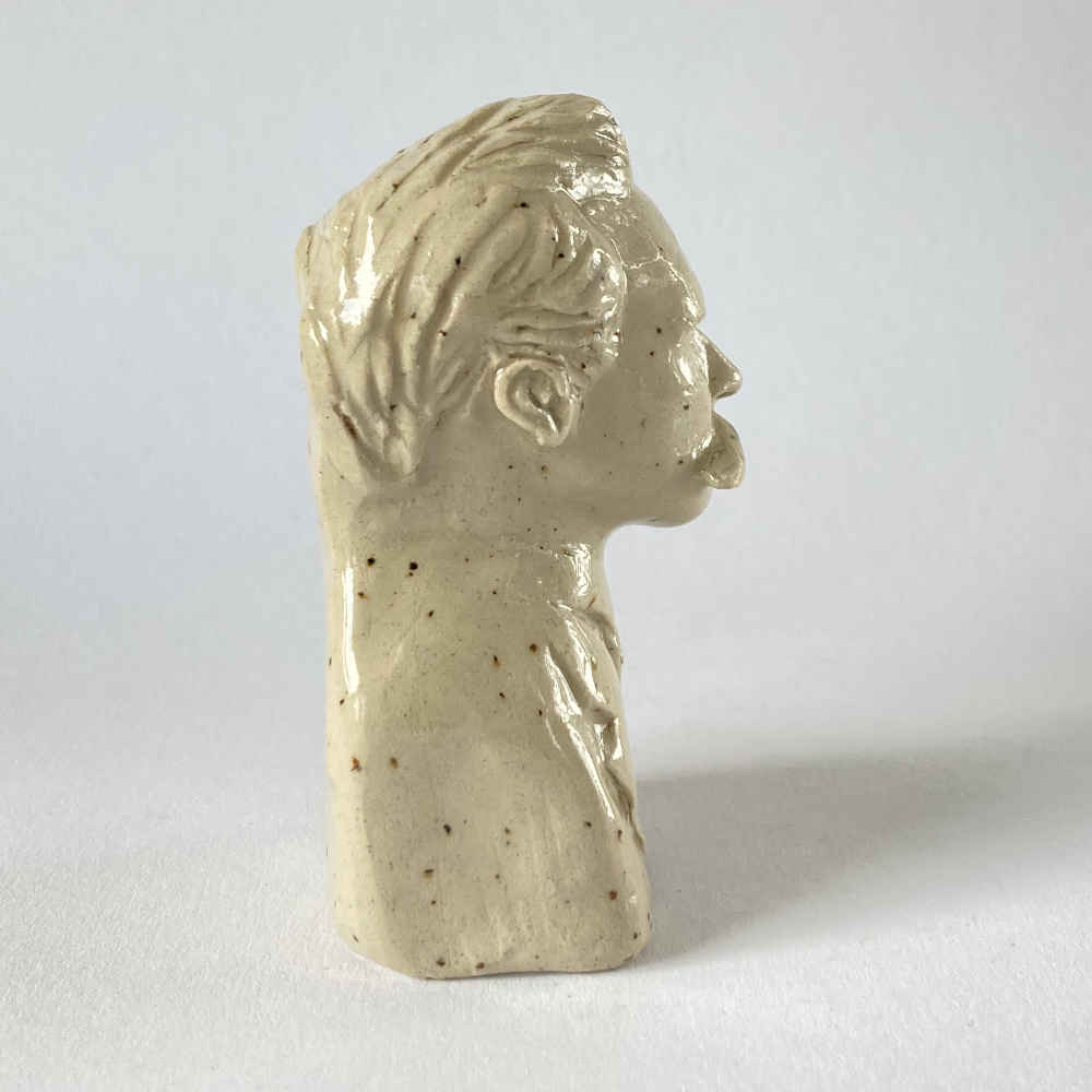 Mila VÁZQUEZ OTERO (* 1978) - Friedrich Nietzsche verso il 1875 - Saliera in forma di busto - Studio ceramica - immagine 5