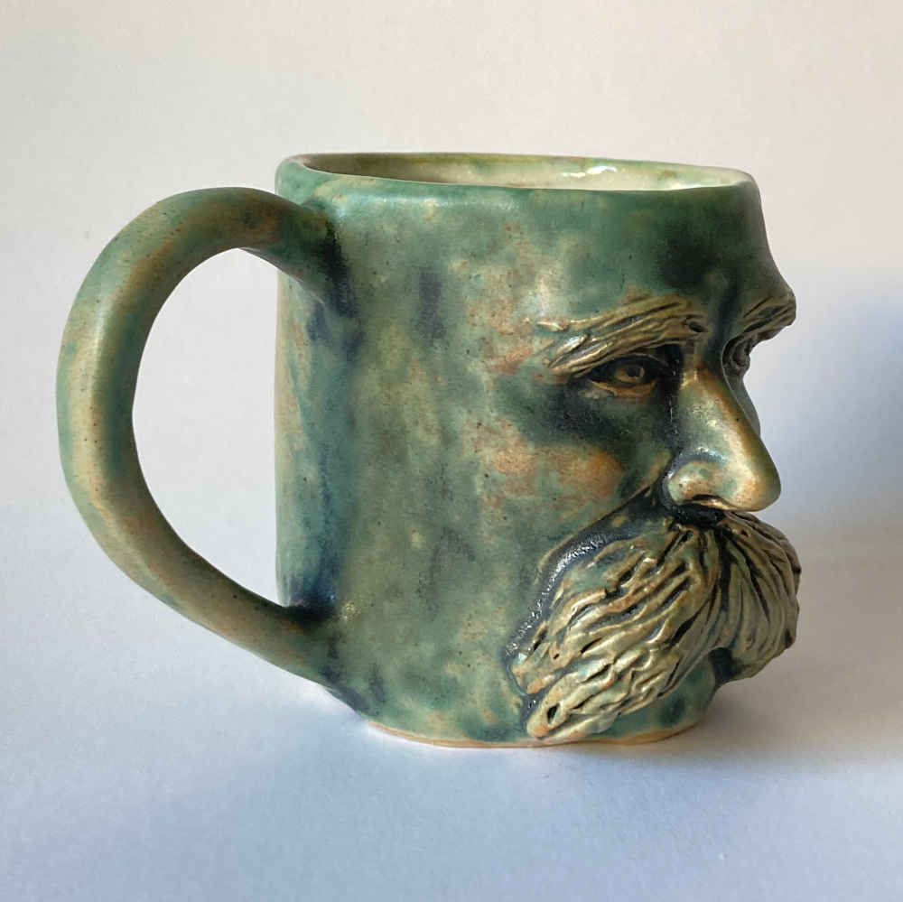 Mila VÁZQUEZ OTERO (* 1978) – Friedrich Nietzsche - Tasse - Studiokeramik – Bild 2