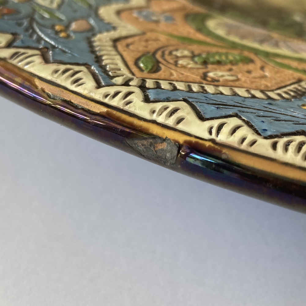 MUSÉE CÉRAMIQUE - Cani da caccia con volpe (Gottfried Stähly-Rychen) - Maiolica di Thun - immagine 4