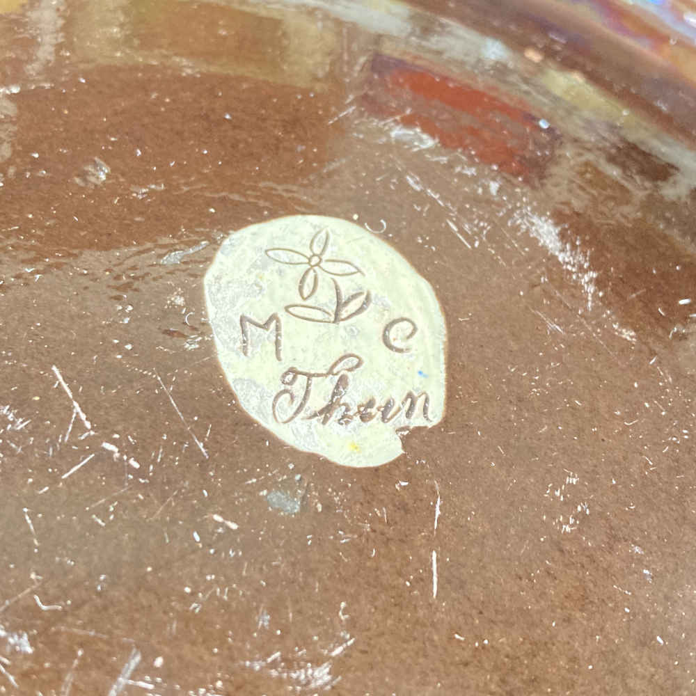 MUSÉE CÉRAMIQUE – Jungfrau (August Louis Ritschard) – Gran plato de mayólica de Thun - Imagen 8