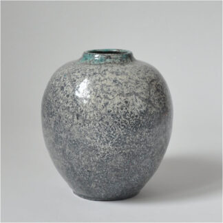 Otto MEIER (* 1903, † 1996) - Vaso grigio, giallo, turchese (7 Faulen) - studio ceramica