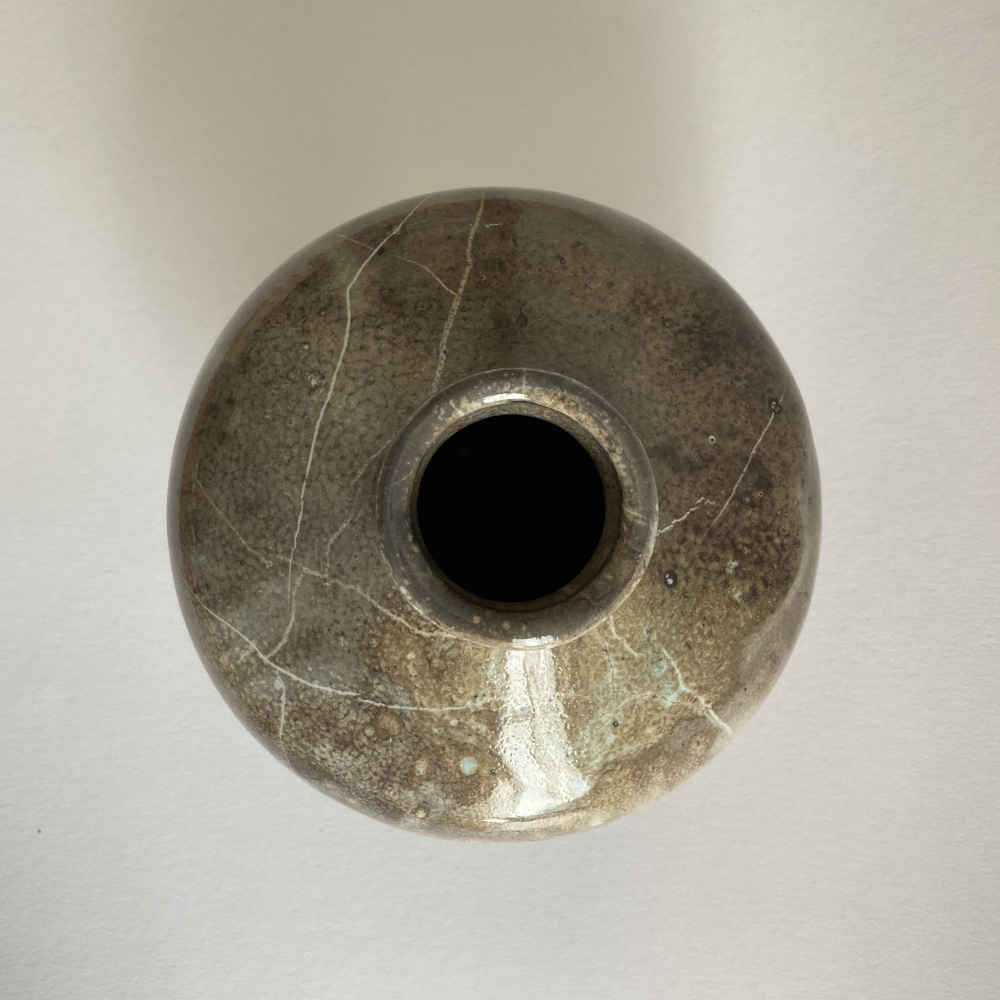 Otto MEIER (* 1903, † 1996) – Vase Grün und Türkis 2 - Studiokeramik – Bild 4