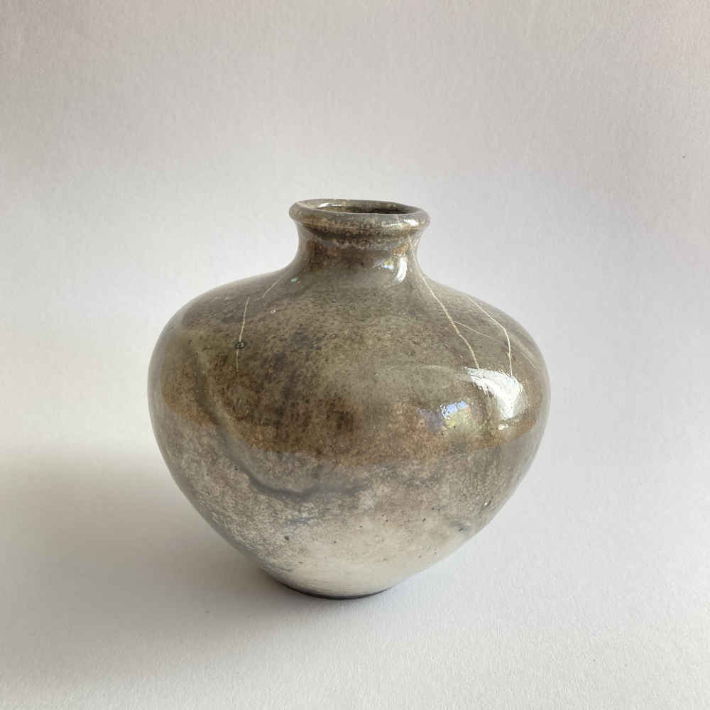 Otto MEIER (* 1903, † 1996) – Vase Grün und Türkis 2 - Studiokeramik – Bild 2