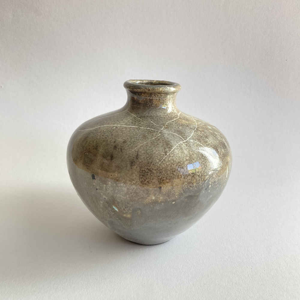 Otto MEIER (* 1903, † 1996) – Vase Grün und Türkis 2 - Studiokeramik – Bild 3