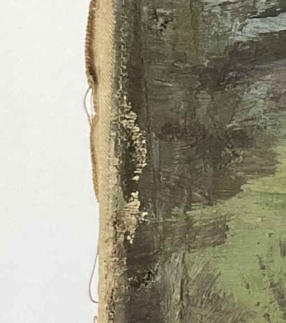 Otto REINIGER ( * 1863, † 1909) – Trees in front of a Hilly Landscape – Oil on canvas - Image 5