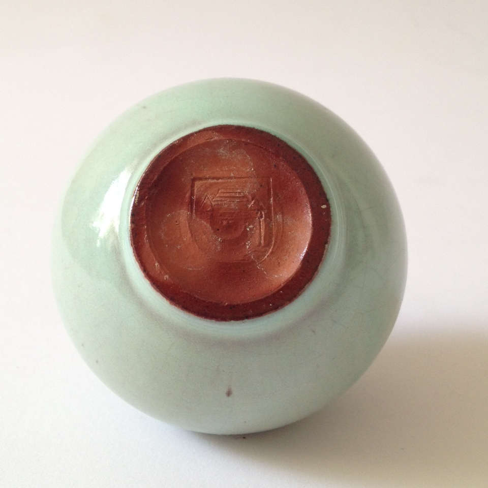 Paul DRESLER (* 1879 - † 1950) – Kleine grüne Vase - Studiokeramik – Bild 2