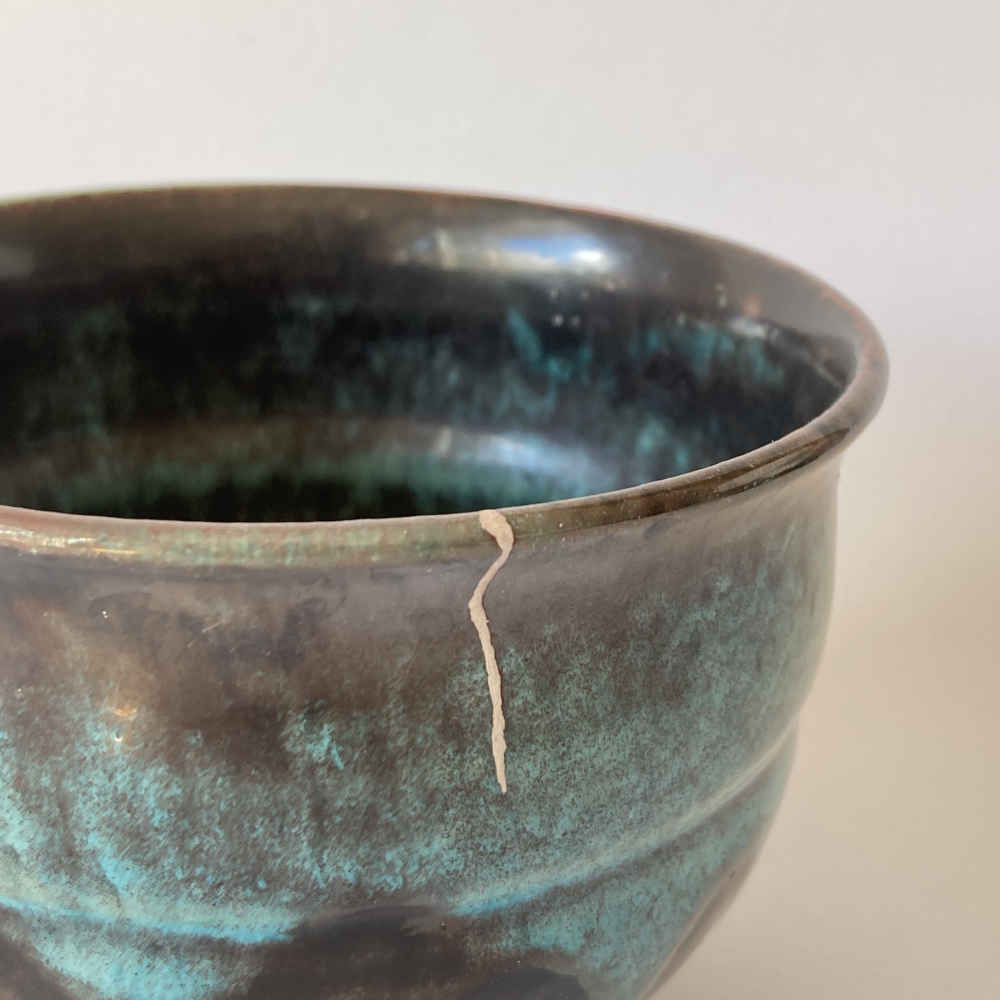 Paul DRESLER (* 1879 – † 1950) – Taza (reparación Gintsugi) - cerámica de taller - Imagen 6