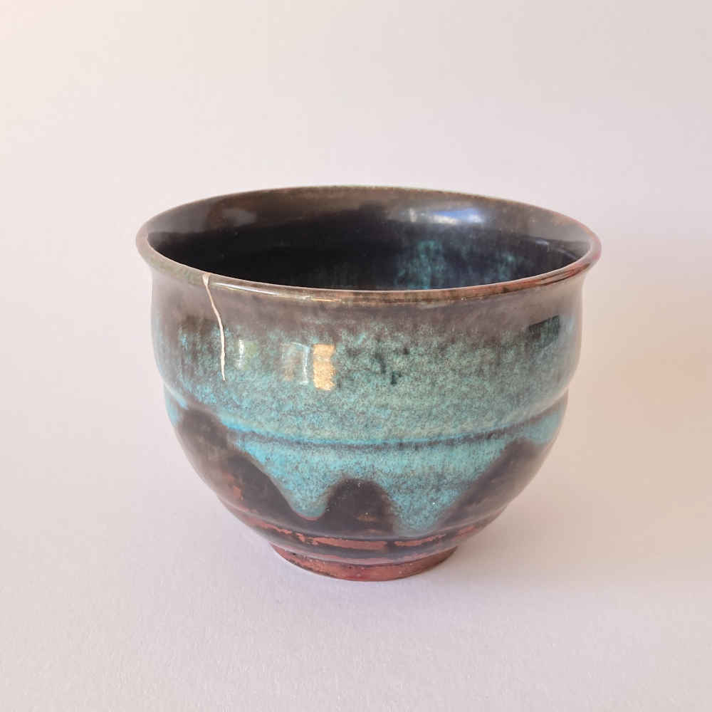 Paul DRESLER (* 1879 – † 1950) – Taza (reparación Gintsugi) - cerámica de taller - Imagen 5