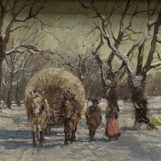 Peter EICHHORN (* 1877, † 1960) – Carrozza d'inverno – Dipinto a olio
