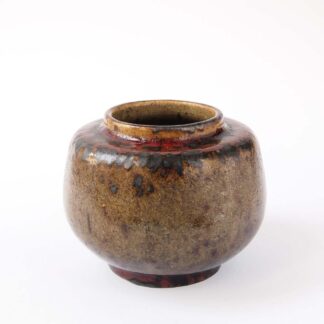 Pierre-Adrien DALPAYRAT (* 1844, † 1910) - Little Vase (brown, black, red) - Studio Pottery