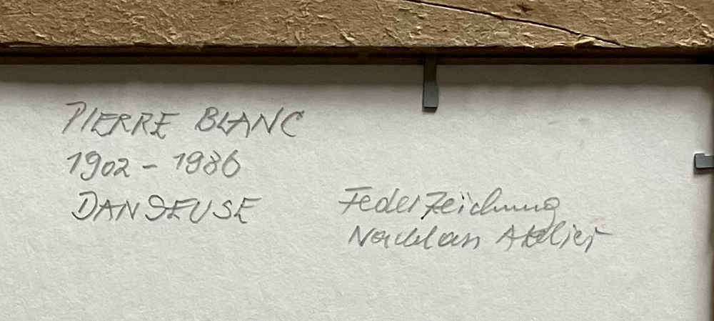 Pierre BLANC (* 1902, † 1986) - Danseuse - Federzeichnung – Bild 3