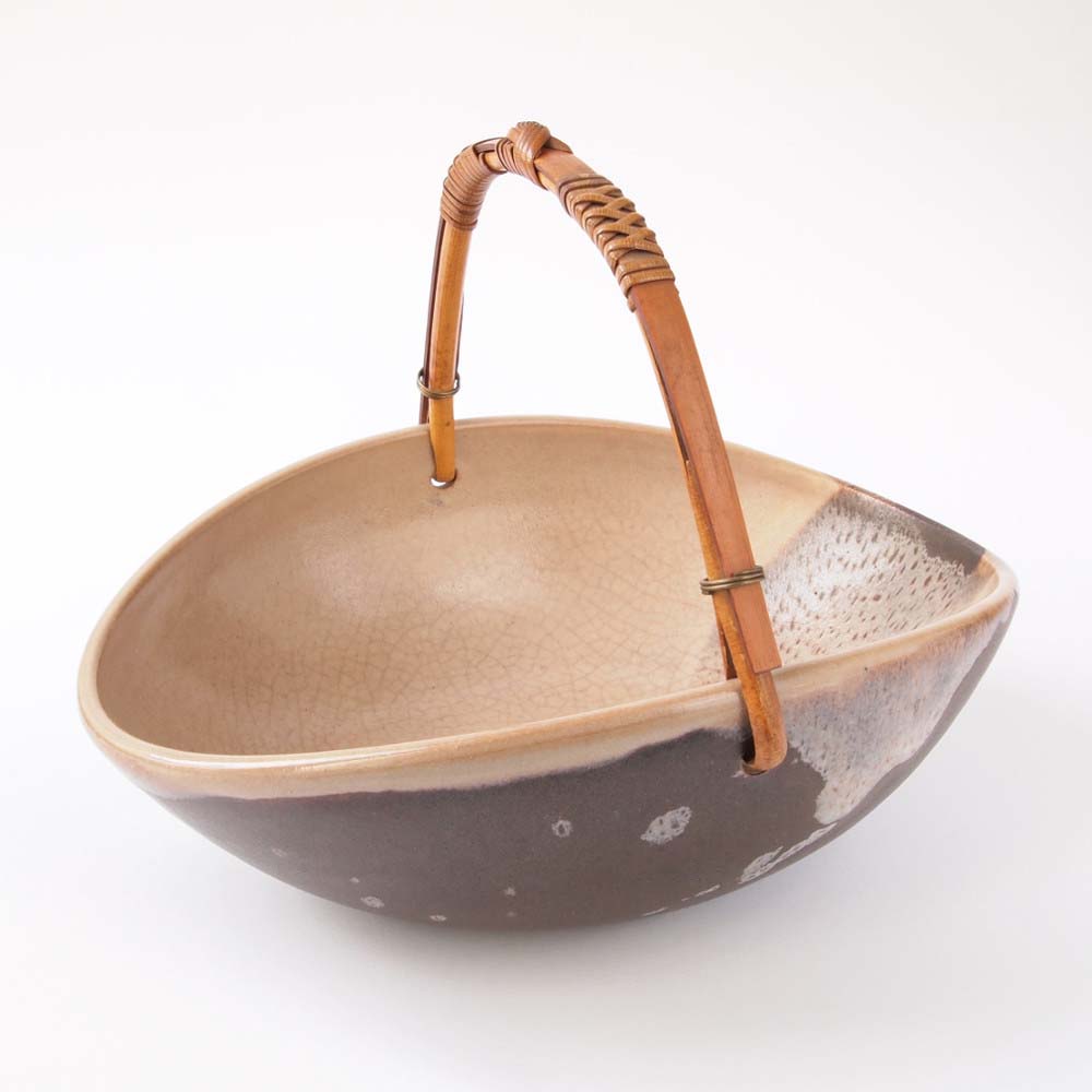 Richard BAMPI (* 1896, † 1965) - Bol à anse de style wabi-sabi - poterie d'atelier