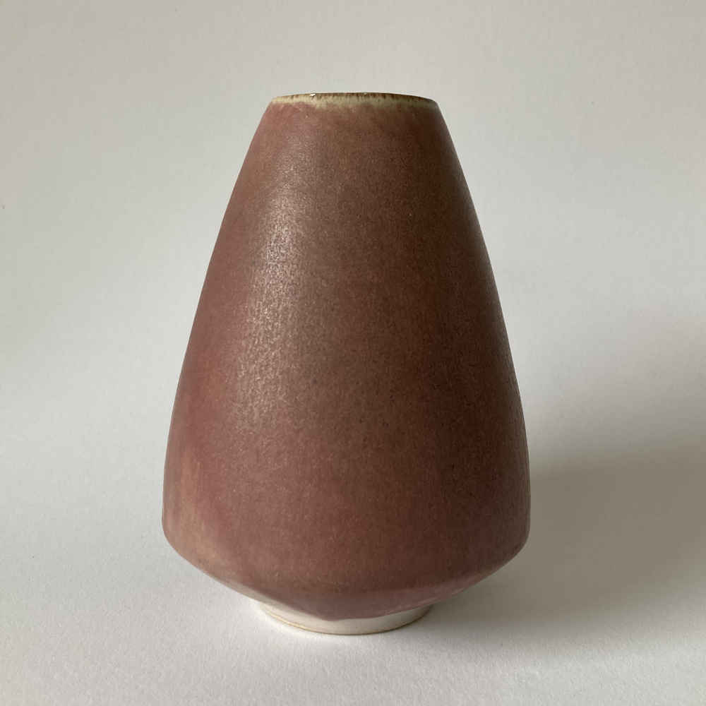 Richard BAMPI (* 1896, † 1965) - Vase rose à paroi articulée avec restauration de gintsugi - poterie d'atelier – Image 3