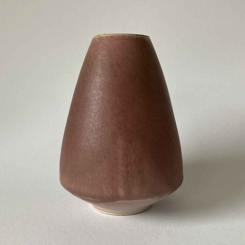 Richard BAMPI (* 1896, † 1965) - Vase rose à paroi articulée avec restauration de gintsugi - poterie d'atelier – Image 4