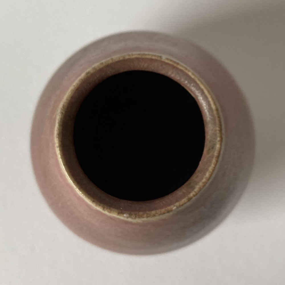 Richard BAMPI (* 1896, † 1965) – Rosa Knickwandvase mit Gintsugi-Restaurierung - Studiokeramik – Bild 6