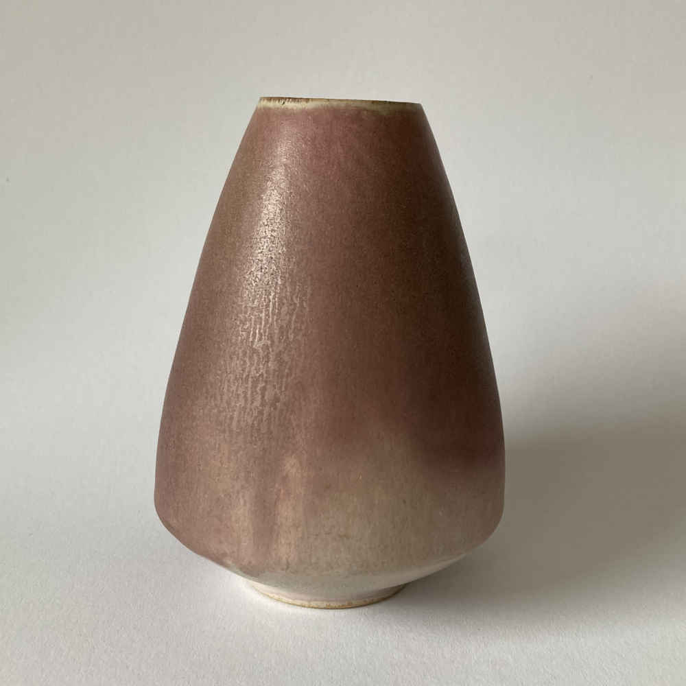 Richard BAMPI (* 1896, † 1965) – Rosa Knickwandvase mit Gintsugi-Restaurierung - Studiokeramik – Bild 2