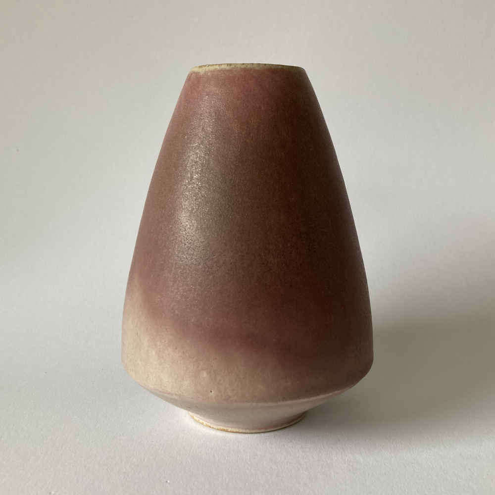 Richard BAMPI (* 1896, † 1965) – Rosa Knickwandvase mit Gintsugi-Restaurierung - Studiokeramik