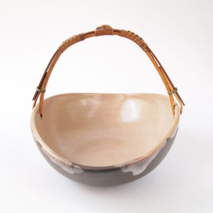 Richard BAMPI (* 1896, † 1965) – Bowl with Handle in Wabi-Sabi Style - Studio Pottery - Image 4