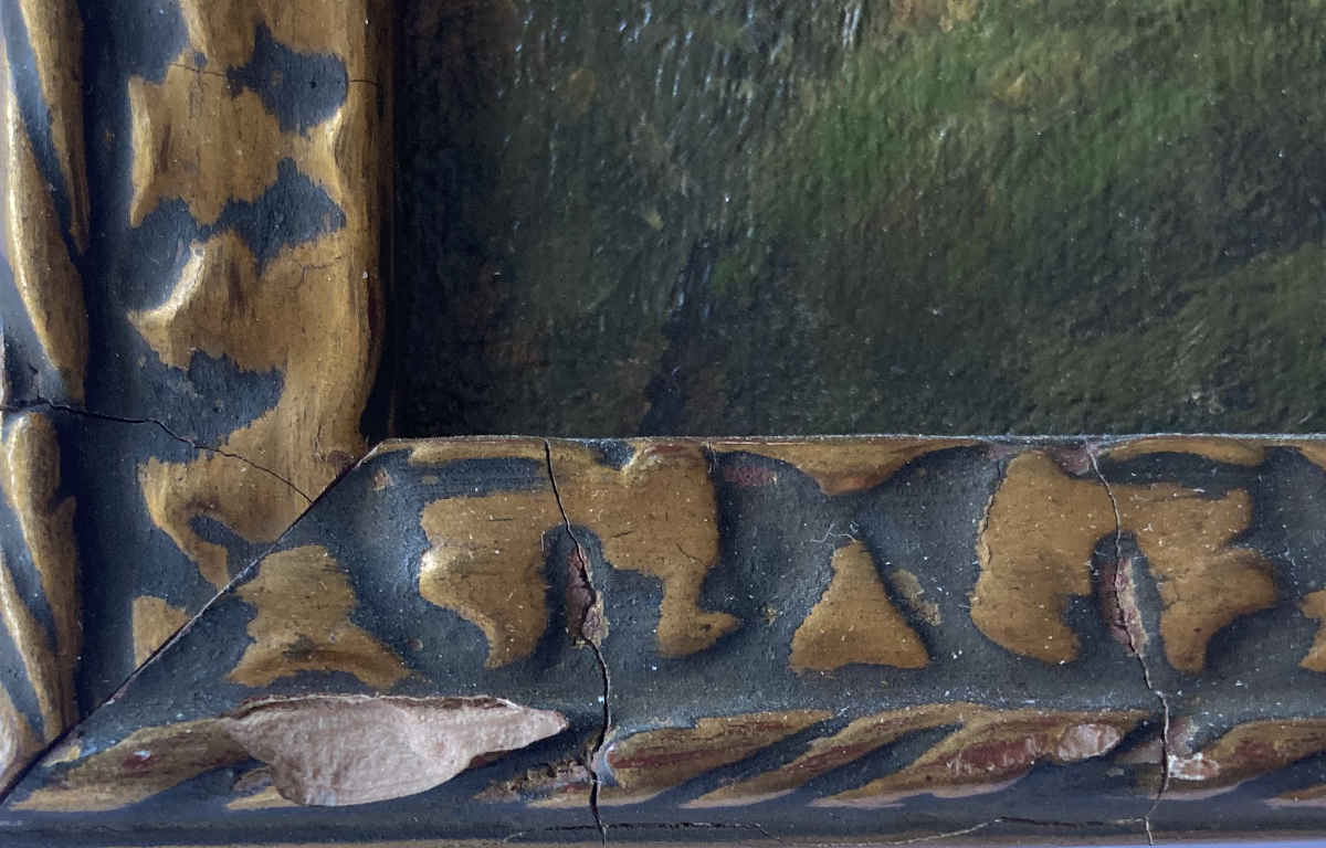 Rudolf TSCHAN (* 1848, † 1919) - Weg - Öl auf Leinwand auf Pappe – Bild 4