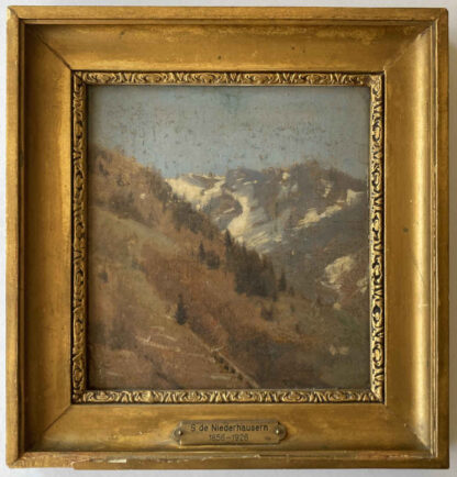 Sophie de NIEDERHAUSERN (* 1856, † 1926) - Alpine Landscape - Oil Painting - Image 2