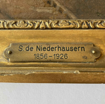 Sophie de NIEDERHAUSERN (* 1856, † 1926) - Paysage alpin - Peinture à l'huile – Image 3