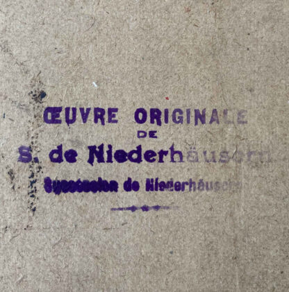 Sophie de NIEDERHAUSERN (* 1856, † 1926) - Paysage alpin - Peinture à l'huile – Image 6