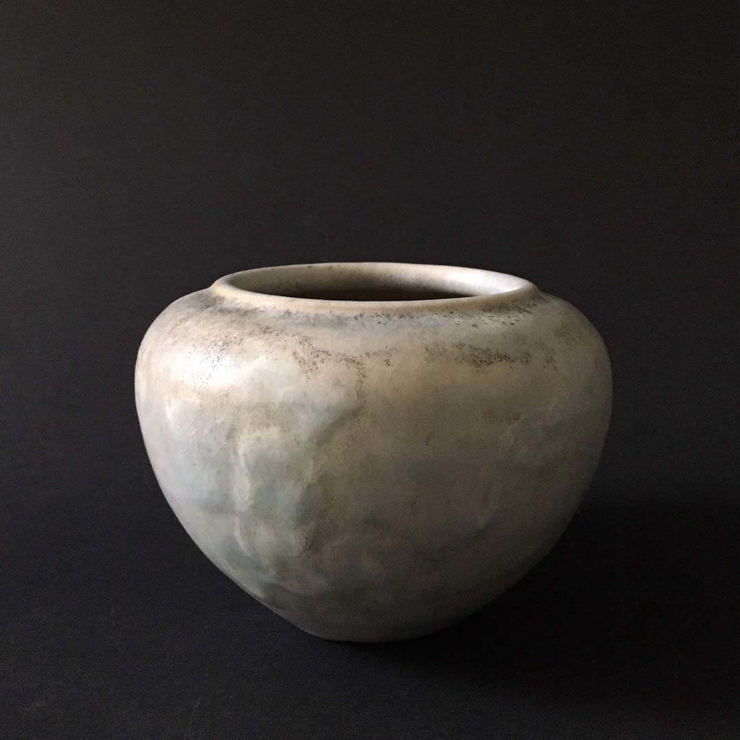 Stephan ERDÖS (* 1906, † 1956) - Vaso smaltato a ghiaccio (anni '50) - studio ceramica