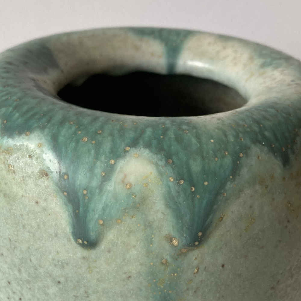 Stephan ERDÖS (* 1906, † 1956) – Mittelgrosse grüne Keramik-Vase - Studiokeramik – Bild 7