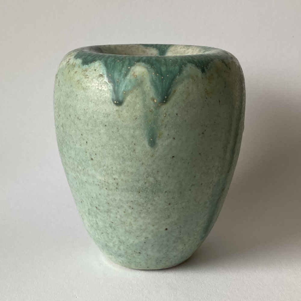 Stephan ERDÖS (* 1906, † 1956) – Mittelgrosse grüne Keramik-Vase - Studiokeramik