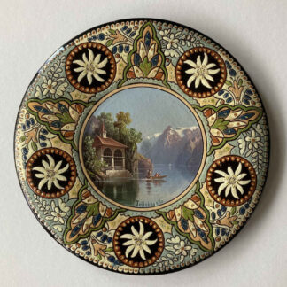 Thun ceramic plate with Tell's chapel - Thun majolica (Thoune)