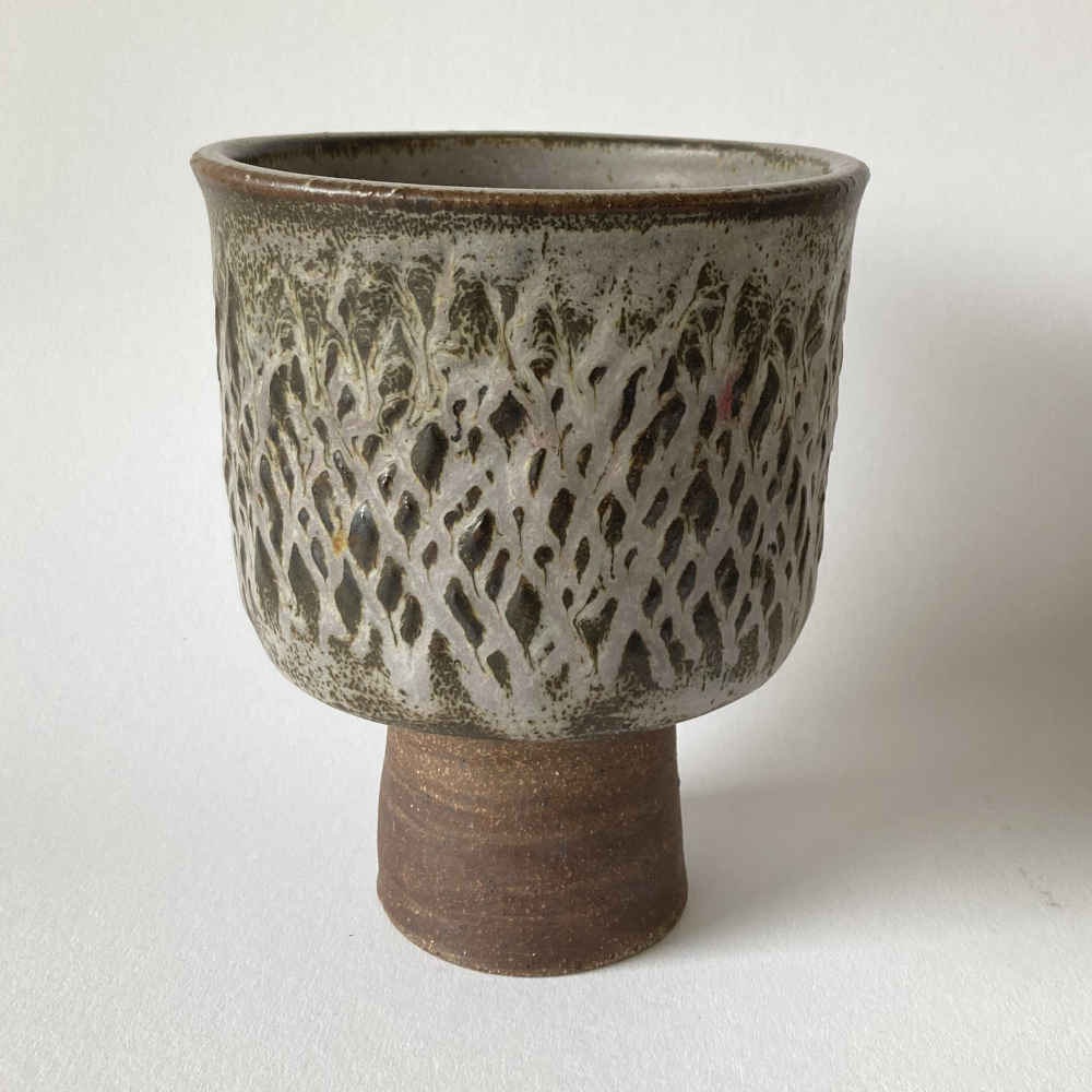 Tessa KIDICK (* 1915, † 2002) - Vaso a calice - Studio ceramica - immagine 4