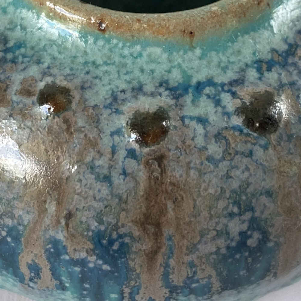 Tessa KIDICK (* 1915, † 2002) - Kleine Vase mit Laufglasur - Studiokeramik – Bild 5
