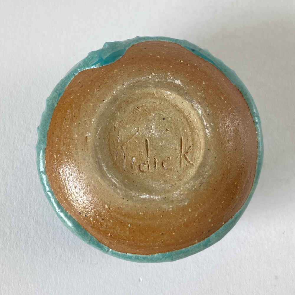 Tessa KIDICK (* 1915, † 2002) - Kleine Vase mit Laufglasur - Studiokeramik – Bild 6