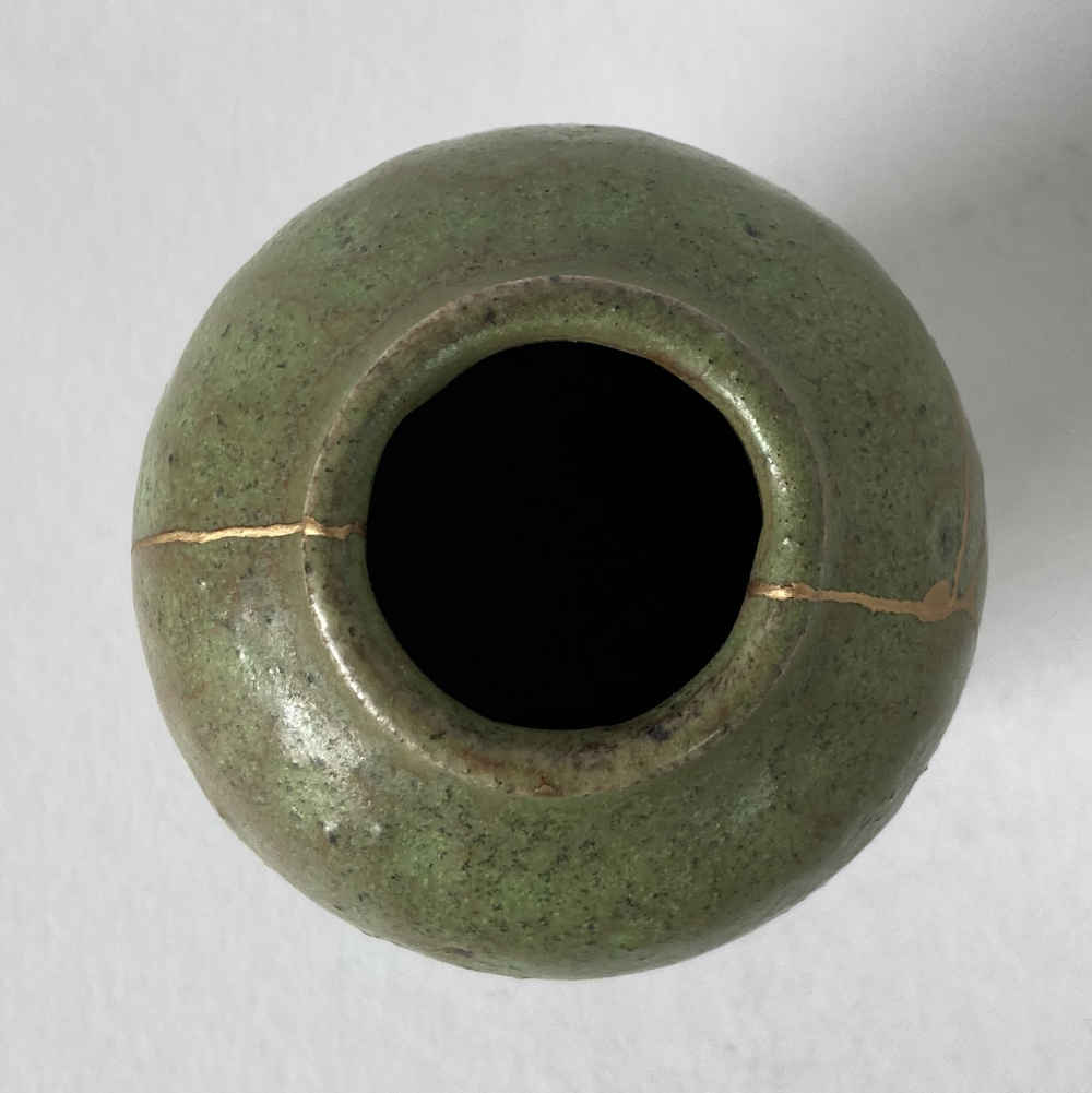Théo PERROT (* 1856, † 1942) - Vaso (riparazione della lacca d'ottone con tecnica kintsugi) - studio ceramica - immagine 8