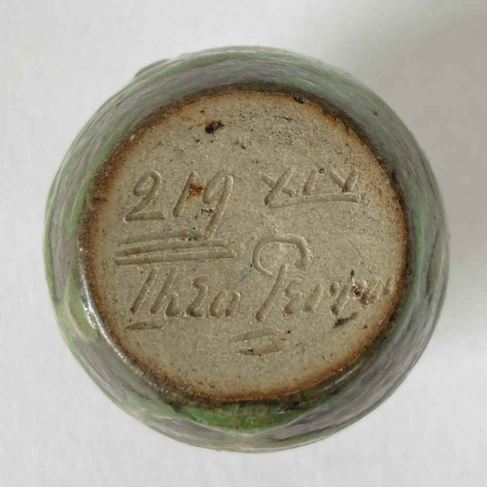 Théo PERROT (* 1856, † 1942) - Vaso (riparazione della lacca d'ottone con tecnica kintsugi) - studio ceramica - immagine 9