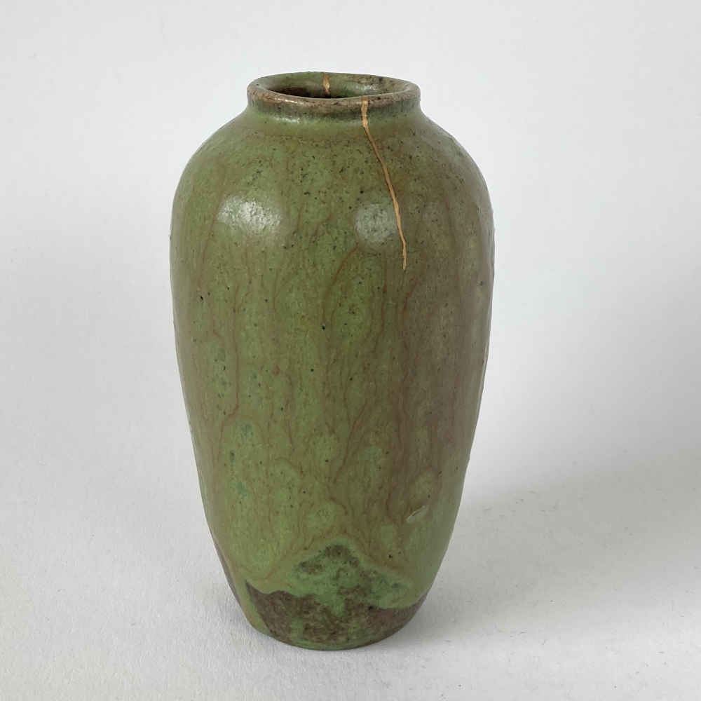 Théo PERROT (* 1856, † 1942) - Vaso (riparazione della lacca d'ottone con tecnica kintsugi) - studio ceramica - immagine 3