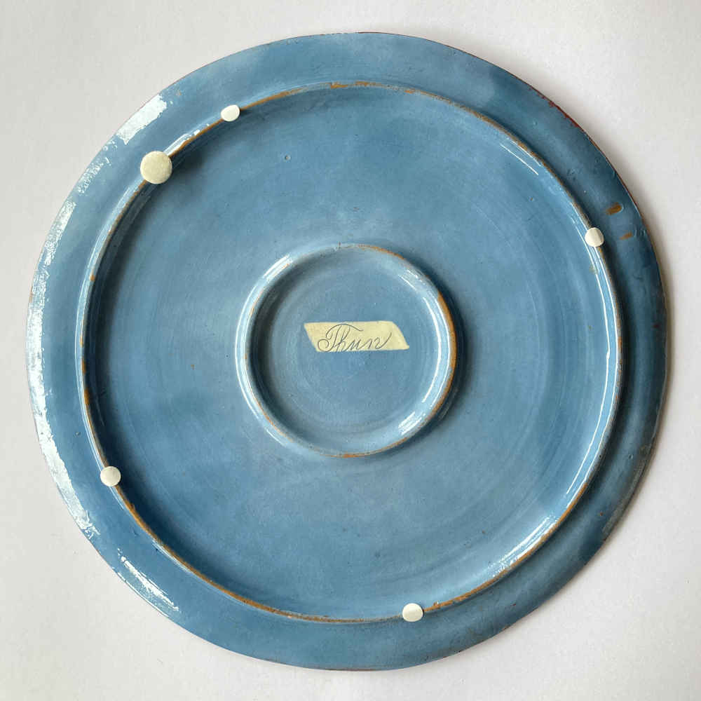 HANS TSCHANZ Manufacture - Plate with Bear Motif in Art Nouveau Style - Thun Majolica - Image 2