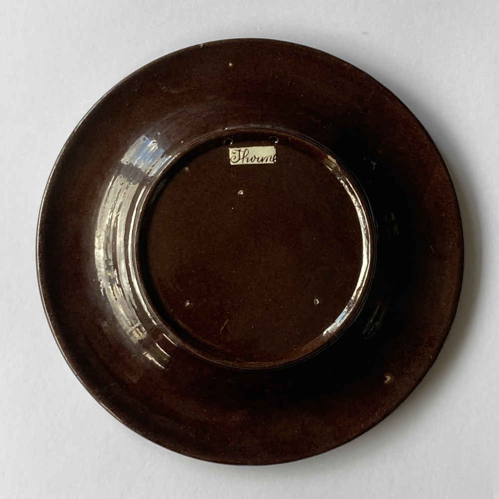 Thuner Majolika - Teller mit luzerner Kapellbrücke vor Pilatus – Bild 10