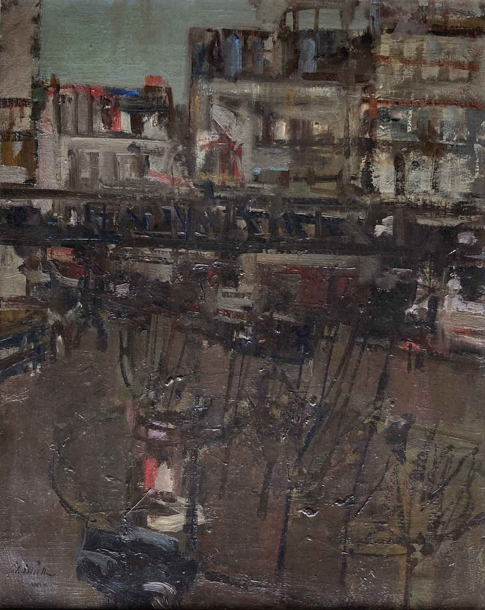 Walter Emil MÜLLER (* 1896 - † 1983) - Street Scene in the City - Oil painting