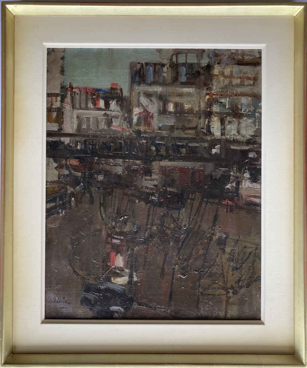 Walter Emil MÜLLER (* 1896 - † 1983) - Scène de rue en ville - Peinture à l'huile – Image 2