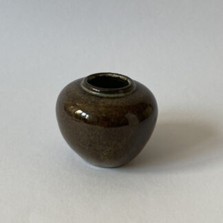 Walter GEBAUER (* 1907, † 1989) [atribuido] – Jarrón miniatura marrón - cerámica de taller